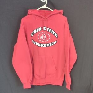 Ohio State Buckeyes Red Hoodie Sweatshirt Men’s Medium Sports Attack NCAA Fan Ge
